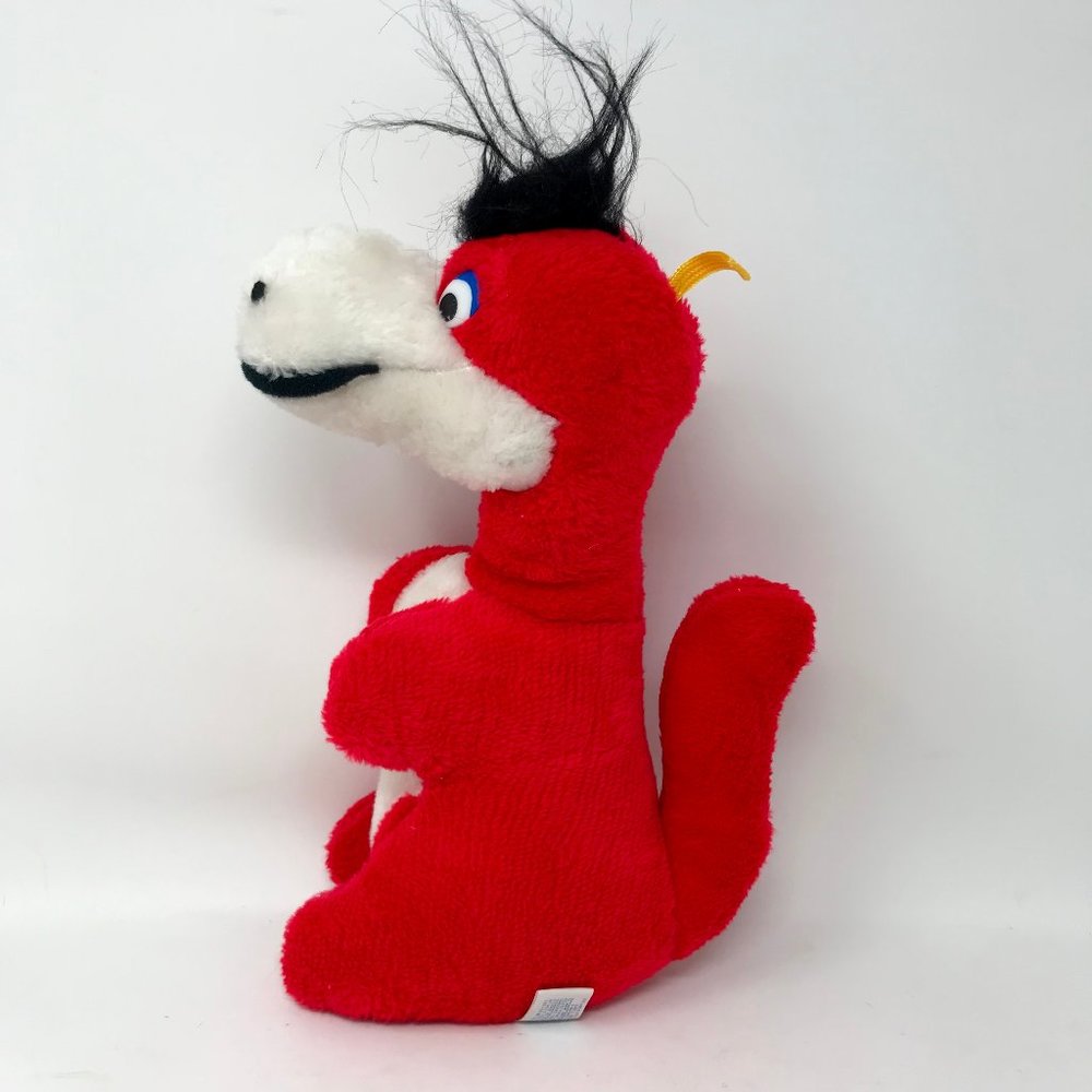 Vintage Ace Novelty Red Dino Plush 12” Stuffed Animal Toy